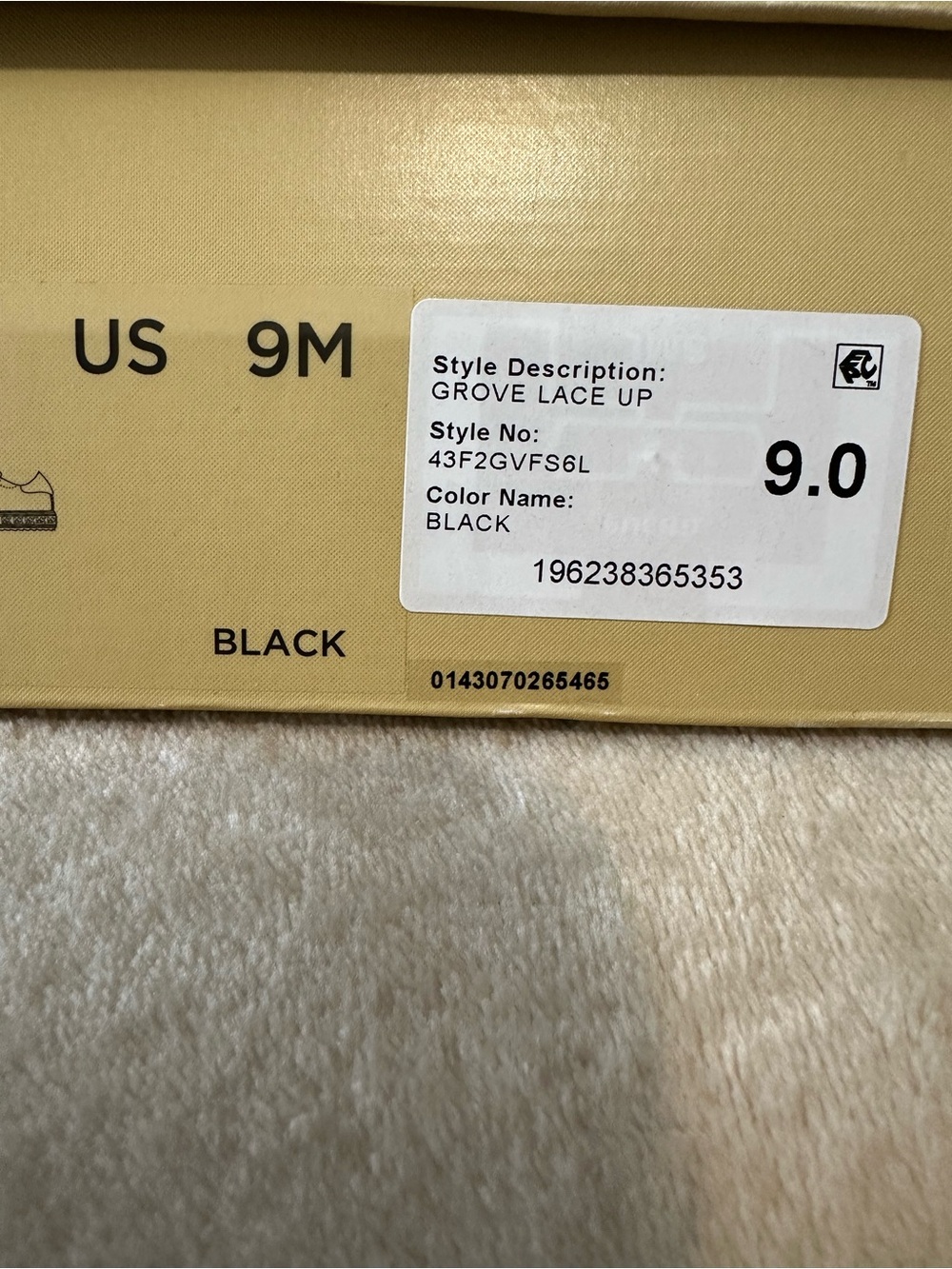 Michael Kors Black Leather  Grove Lace-Up Sneakers with White MK-Trim Sole - Picture 4 of 6